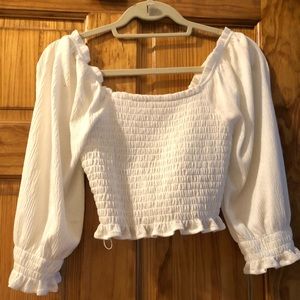 free people brenyce smocked crop top